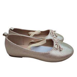 NWT Luffymomo Girls Mary Jane Dress Shoes Ballet Dance Shoes Gold